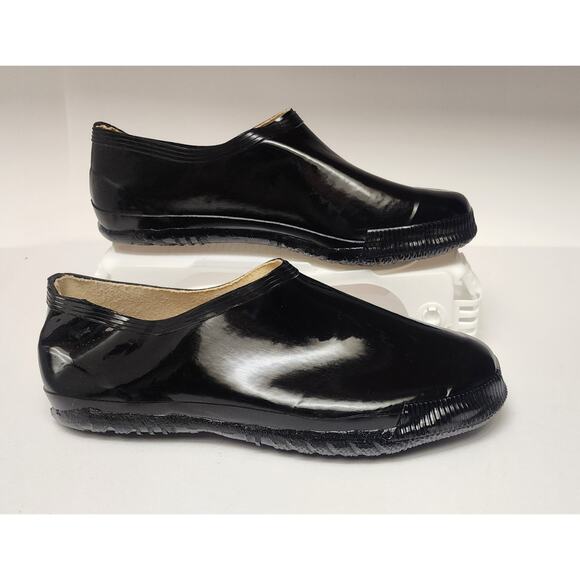 J-work Classic Women's Black Rubber Rain Shoes Size 44/ US 10 - Picture 2 of 7